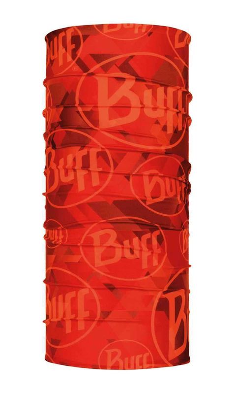 Многофункциональная бандана-труба Buff Original Tip Logo Orange Fluor Фото 1