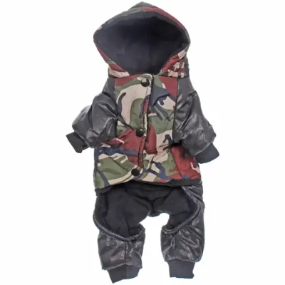 Комбинезон зимний для собак мелких и средних пород «BRO Style», камуфляж, р XХL