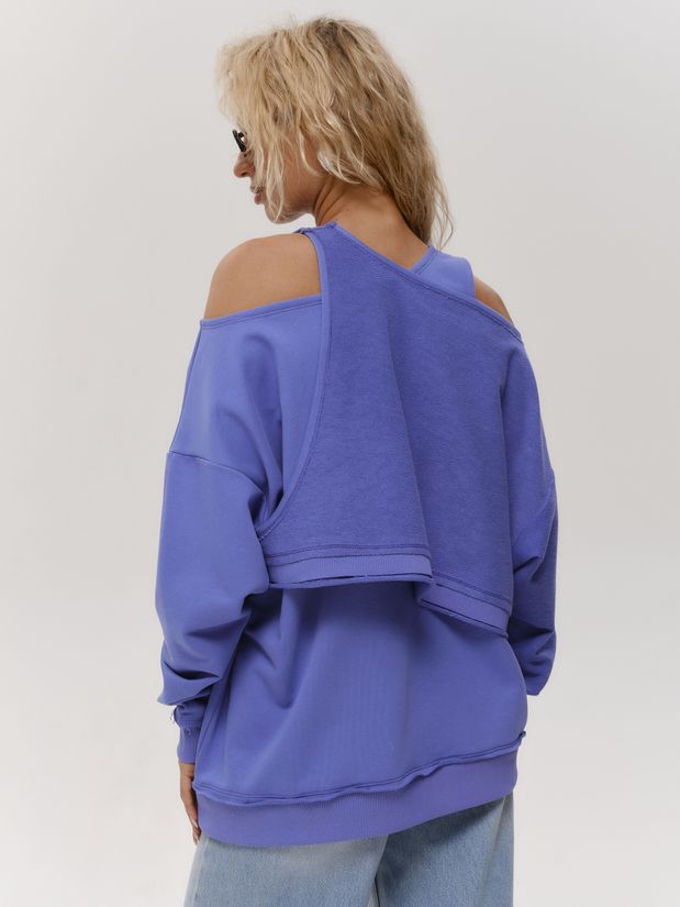Свитшот двойной, сиреневый