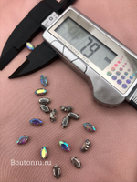Стразы пришивные  в цапах лодочка кристалл хамелеон скидка