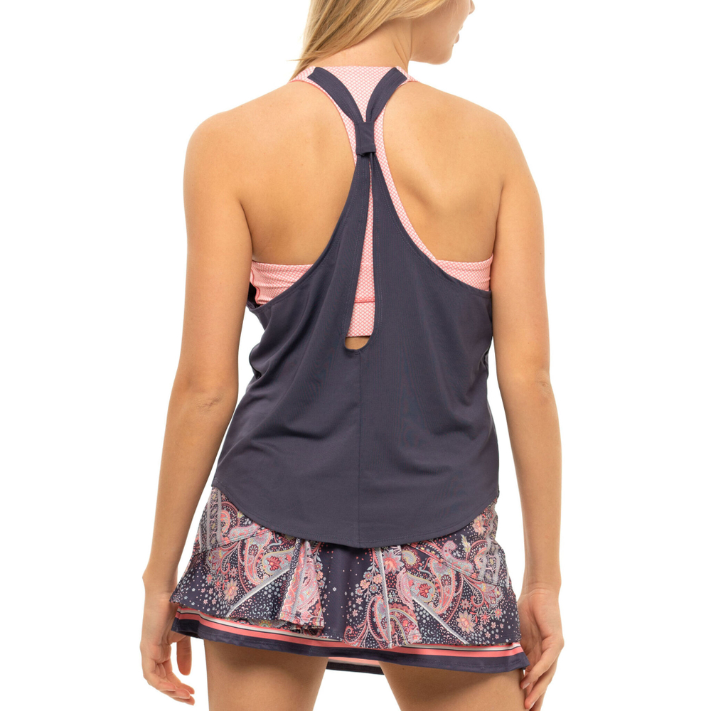 Женская теннисная майка Lucky in Love Floral Blush Bralette Tank Top Women - Dark Blue, Pink