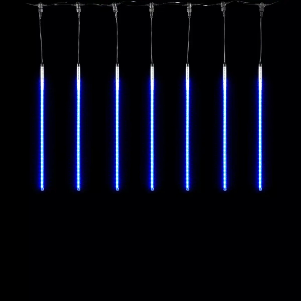 Гирлянда Тающие сосульки 10*0.5 м., 24V., 600 синих LED ламп, коннектор, черный ПВХ, LTC (CCL600-10-1B)
