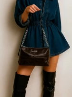 Сумка через плечо маленькая клатч натуральная кожа