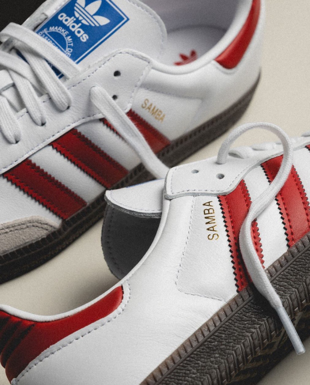 Кроссовки Adidas Originals Samba OG 'White Better Scarlet' IG1025