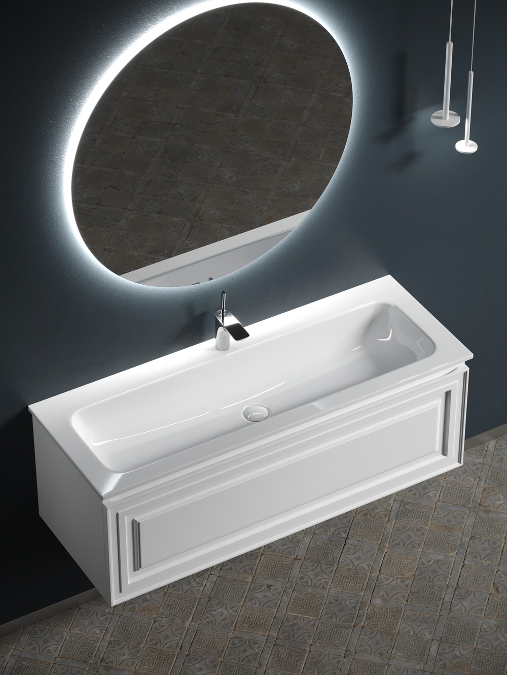Тумба с раковиной Sancos Very 120 см VR120W bianco