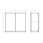 Шкаф навесной, 80х32х75, Севилья, кухонный модуль, кухонный гарнитур, в ванну и кухню, белый, Dipriz