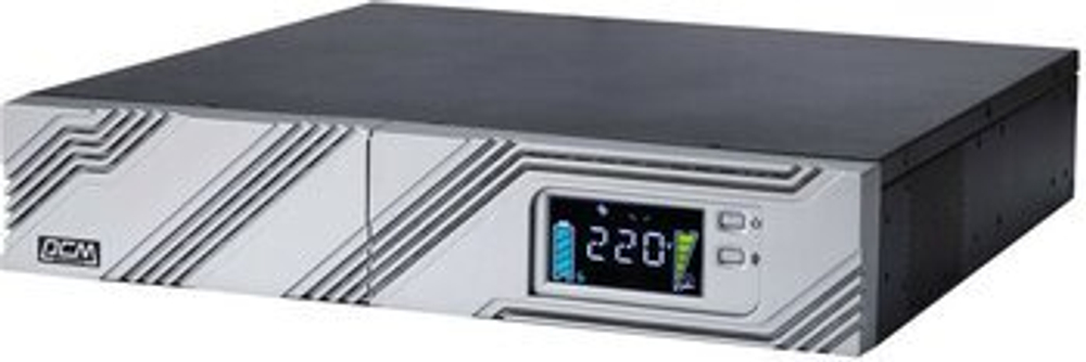 Источники бесперебойного питания (UPS, ИБП) Powercom SRT-3000A LCD, Powercom Smart Rack SPR-3000A LCD, ИБП SRT-3000A, линейно-интерактивный, 3000ВА, 2700Вт, LCD, Rack/Tower, 8 розеток IEC320