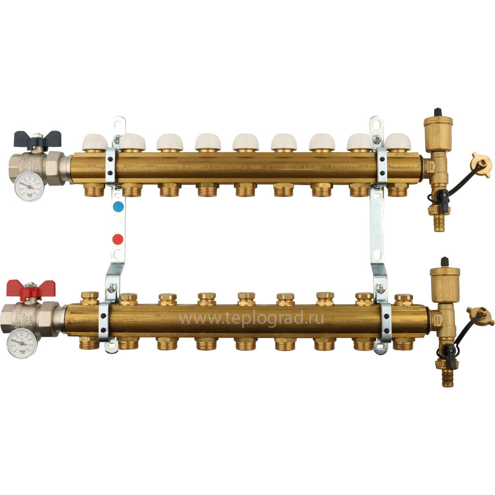 Коллектор в сборе Tiemme на 9 выходов без расходомеров - 3870042