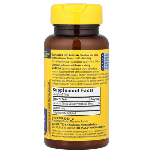 Nature Made, мелатонин, 90 таблеток