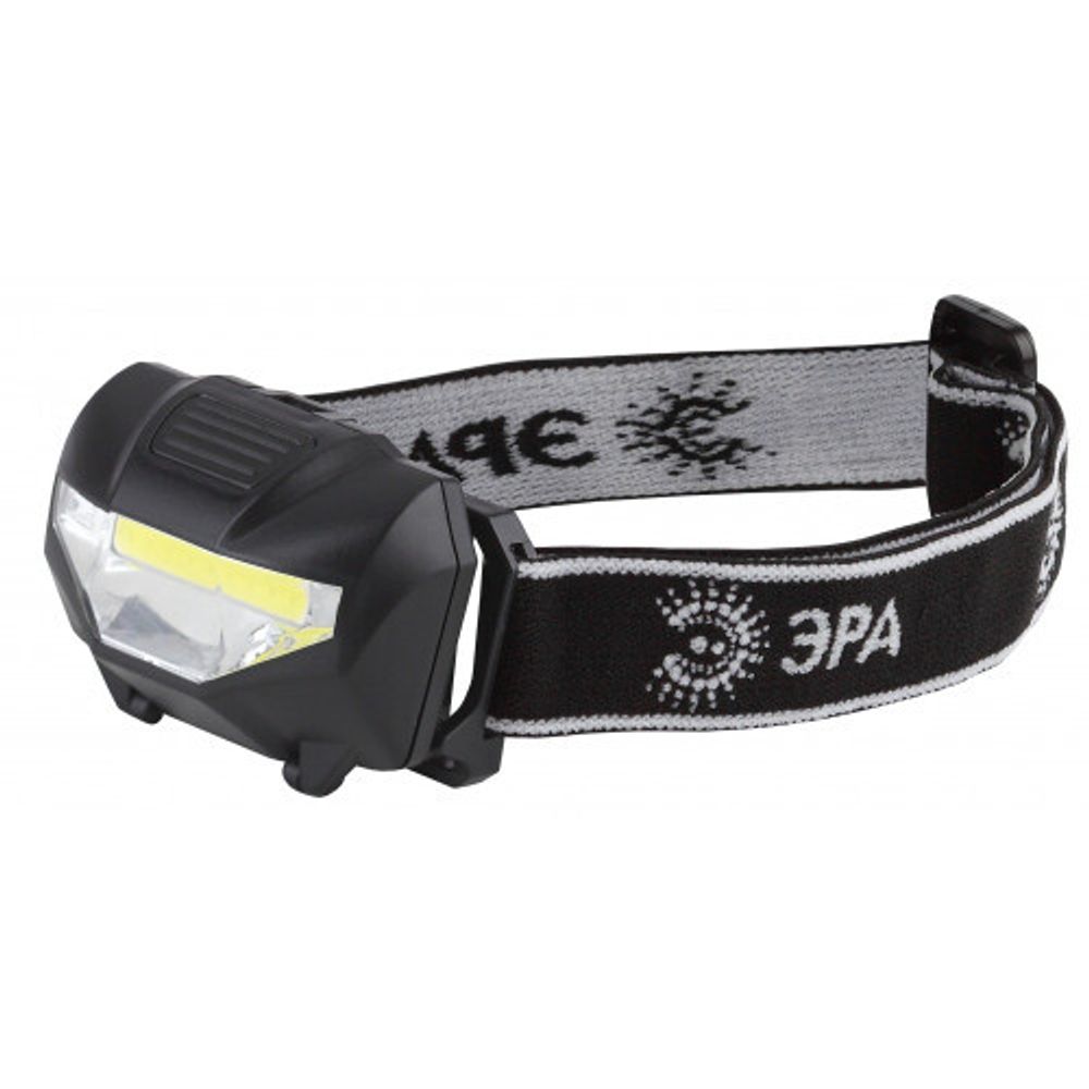 Фонарь налобный светодиодный ЭРА GB-501 Блэкджек на батарейках мощный яркий 3 режима черный
