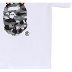 A Bathing Ape 1st Camo Milo On Ape Head Tee белый серый
