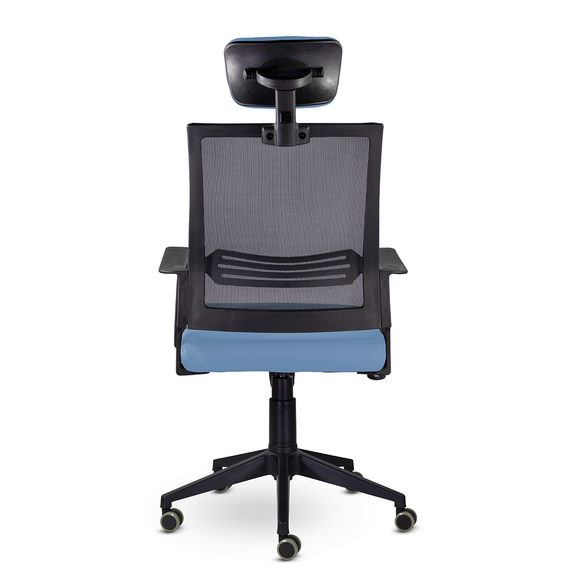 Кресло М-808 Аэро/Aero blackPL пластик Ср S-0420/NET202/S-0420 (светло-голубой)