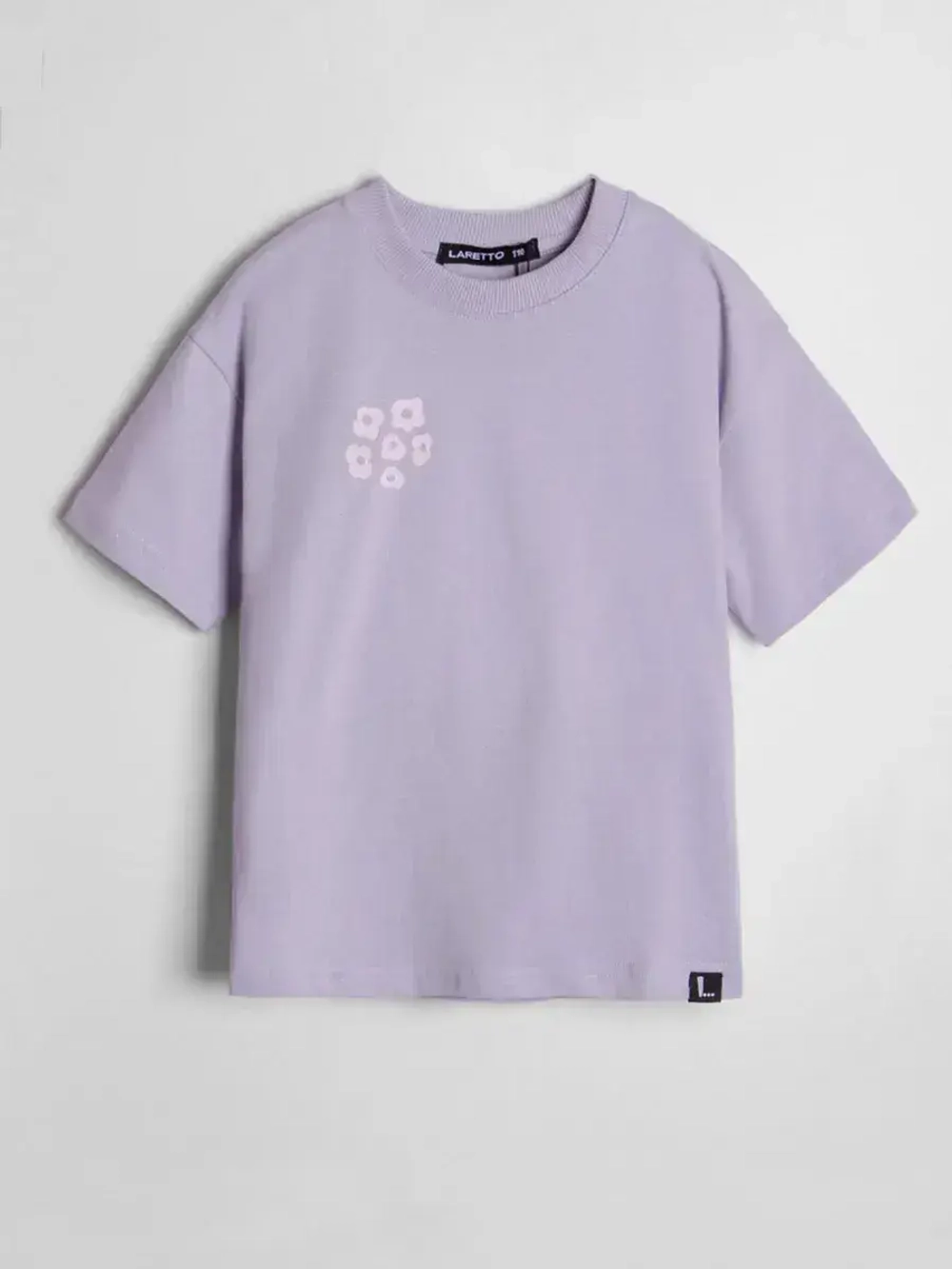 Фиолетовая футболка для девочки оверсайз