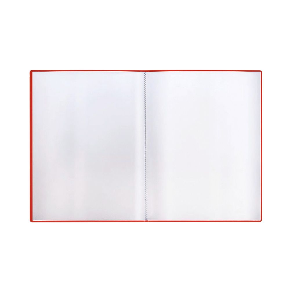 Папка с 30 вкладышами, Стамм стандарт, 500мкм, корешок 10мм, красная