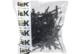 Дюбельный хомут IEK ХД 7х150 черный, 50 шт. UHH80-7-150-50-K02-F