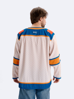 Джерси хоккейное бежевое ХК "Шанхайские Драконы", реплика с вышивками (ТМ ATRIBUTIKA&CLUB)