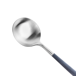 Набор столовых приборов на 6 персон 24 предмета Cutipol Goa matte blue в подарочной упаковке