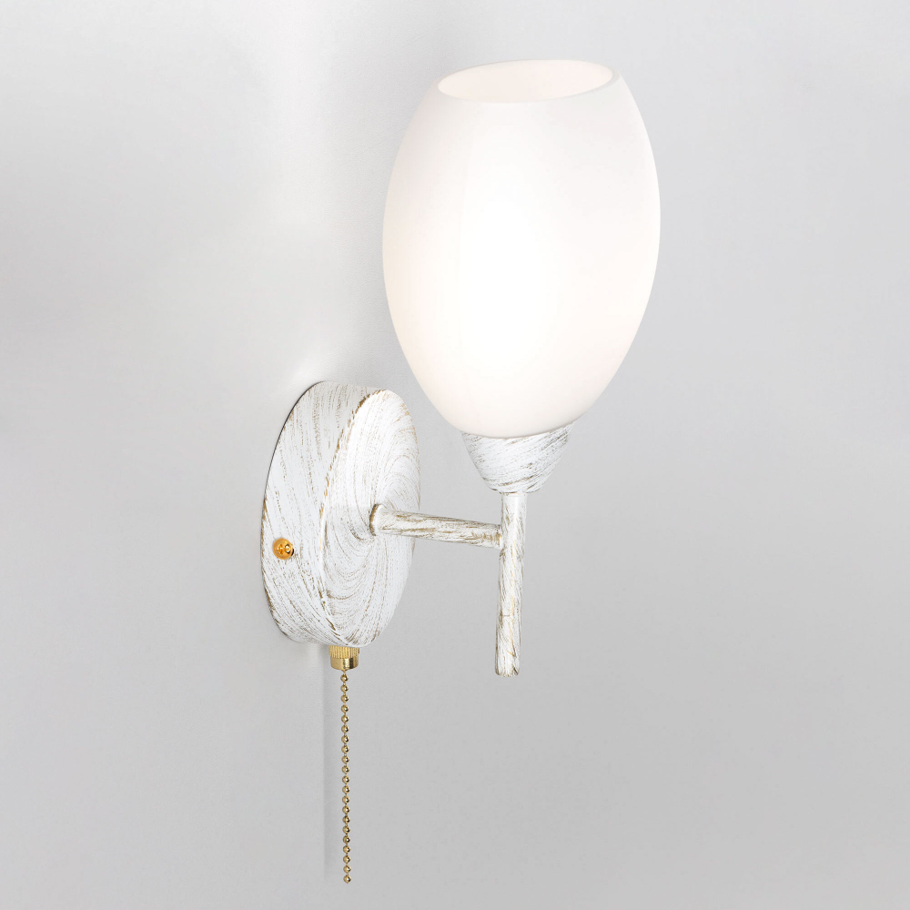 Citilux Флорида CL148310 Бра с выключателем Белое с патиной