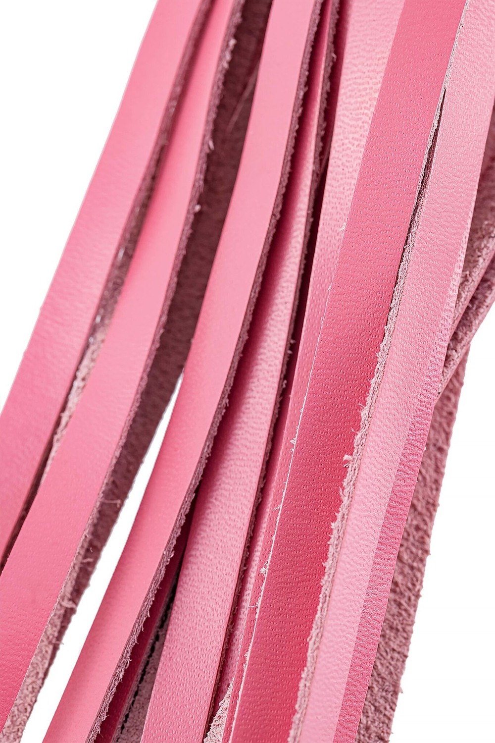 Розовая кожаная плеть - 50 см. (Цвет: розовый)