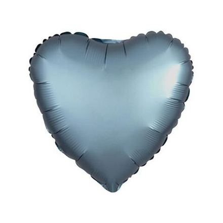 СЕРДЦЕ 18" Сатин Steel Blue
