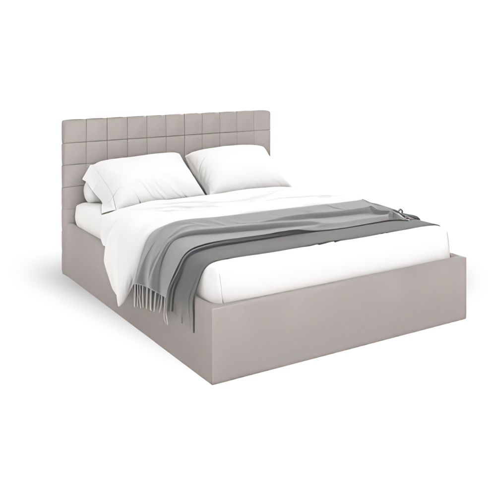кровать Лурдес (с.м. 160*200) Runa light beige, ВариантКроя1