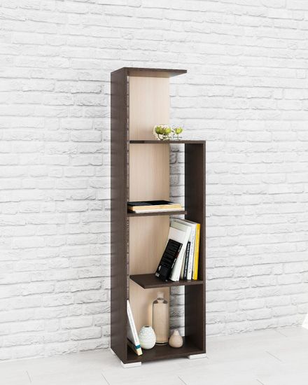 Стеллаж РОМЕО-6 венге / дуб молочный