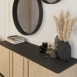 Зеркало круглое Иконс 50 (белый дуб)