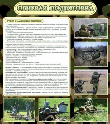 Стенд "Огневая подготовка"