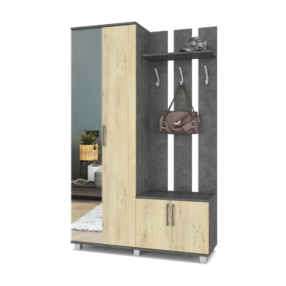 Прихожая "Лира" (камень темный\ирланский дуб), ЛДСП, MODERN