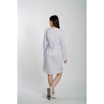 Халат женский H024A (классик-стрейч/белый 01)