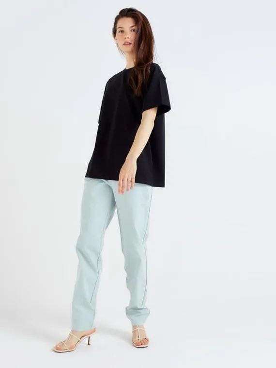 Футболка женская MINAKU: Оversize, цвет чёрный, р-р 50