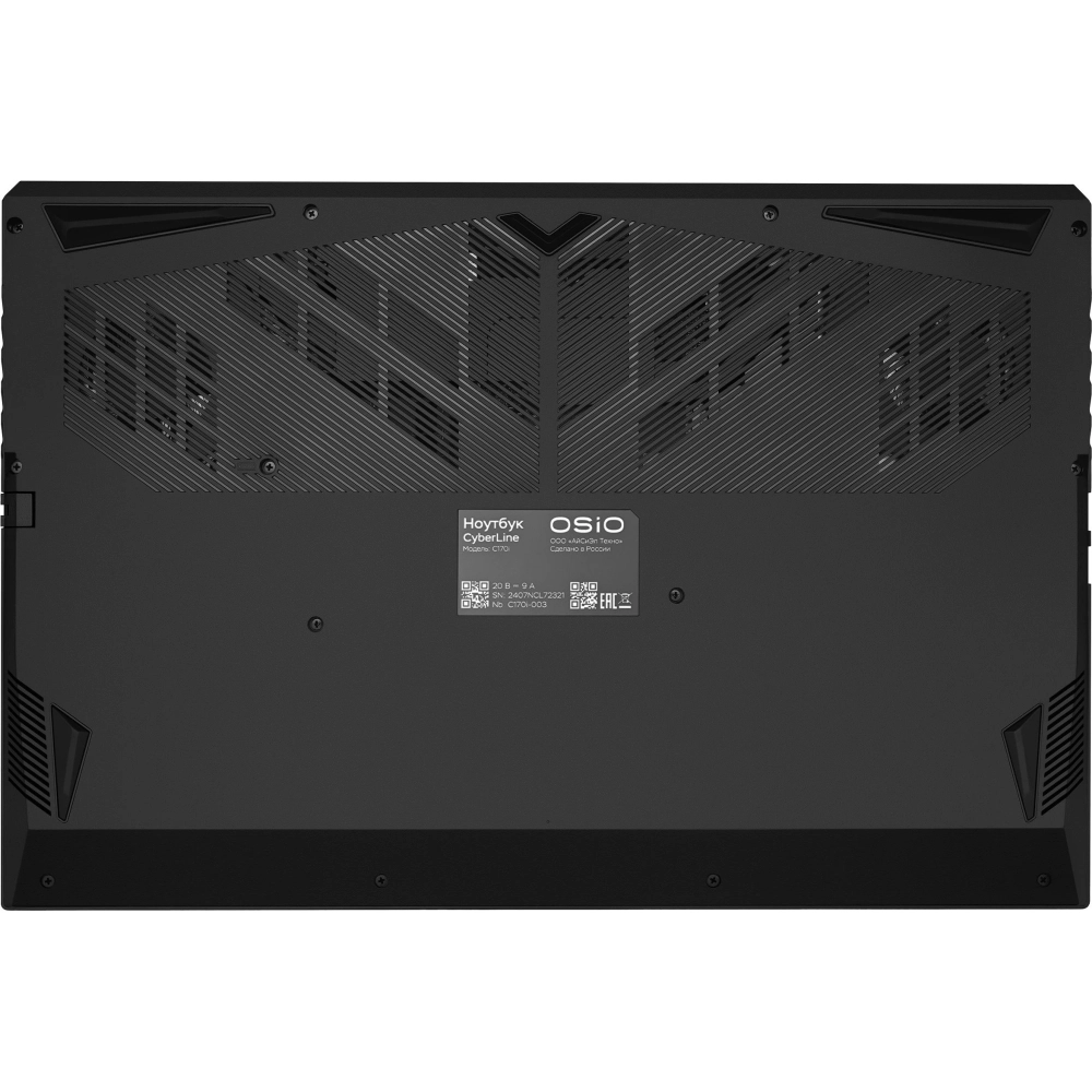 Ноутбук Osio CyberLine C170i-002 Core i5 12600H 16Gb SSD512Gb NVIDIA GeForce RTX4050 6Gb 17.3" IPS FHD (1920x1080) без ОС dk.grey WiFi BT Cam 3410mAh
