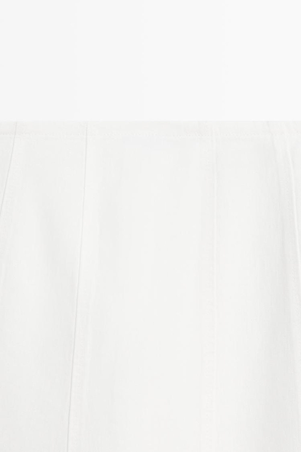 Massimo Dutti Миди-юбка из 100% льна с эффектом джинсовой ткани, экрю