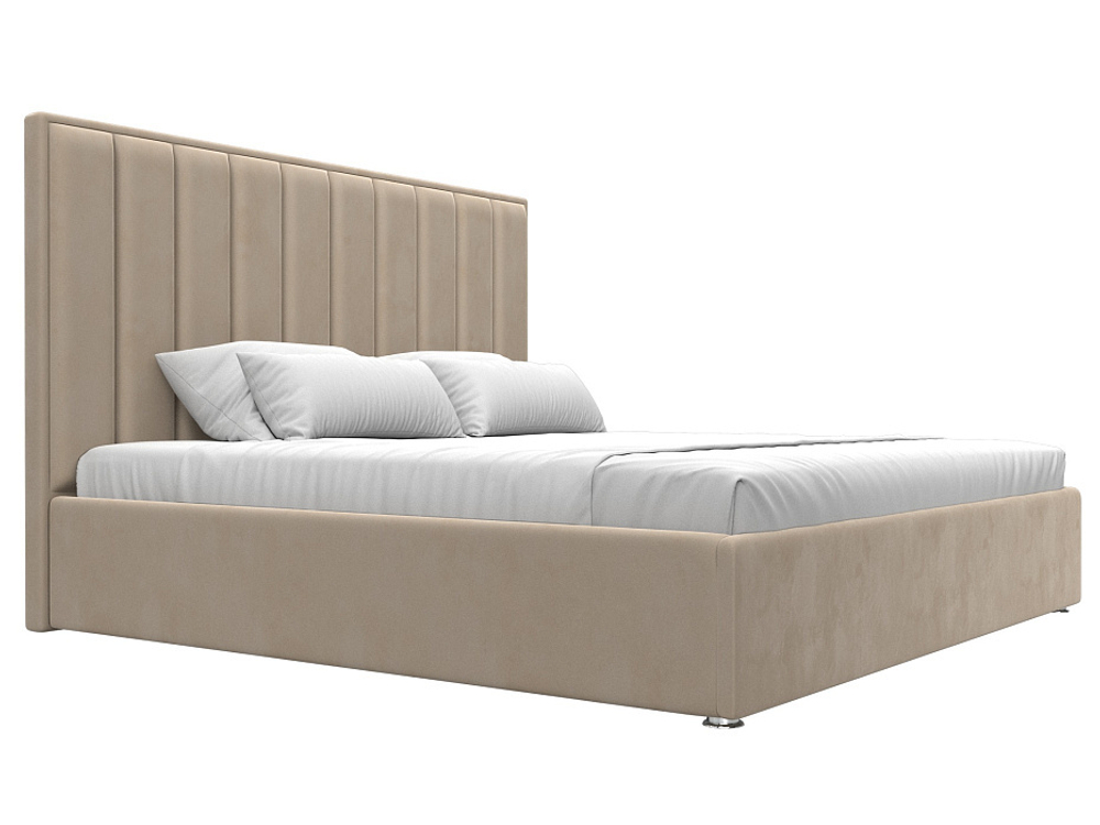 Кровать интерьерная Афродита 200, Бежевый, Велюр, 120602