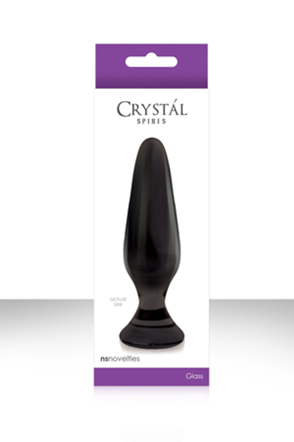 Стеклянная анальная пробка Crystal Spires Black