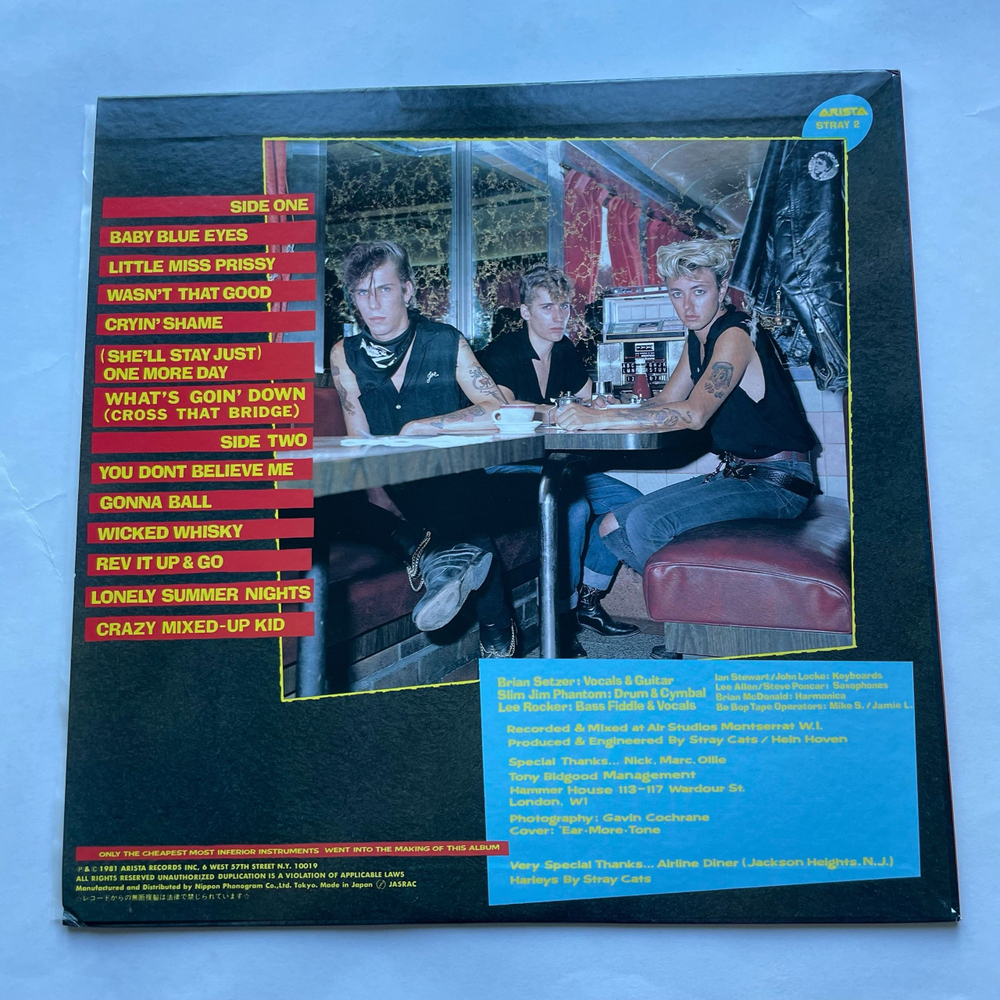 Винтажная виниловая пластинка LP Stray Cats Gonna Ball (Япония 1981) (Без Оби)