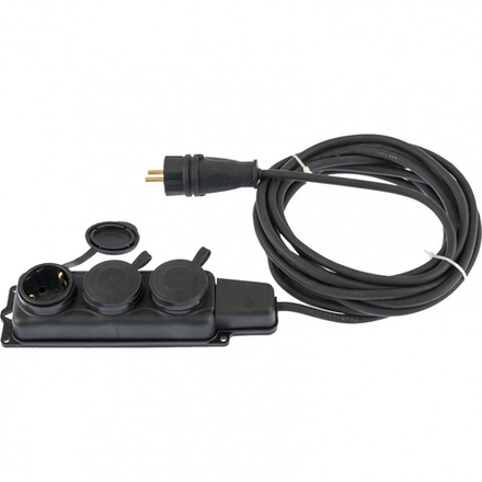 Удлинитель электрический силовой, 20 м, 3 х 1.5 мм, 16 А, тип УХЗ-16, Denzel