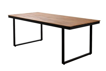 Обеденный стол Joygarden ТОПА 220 см, темный графит, коричневый