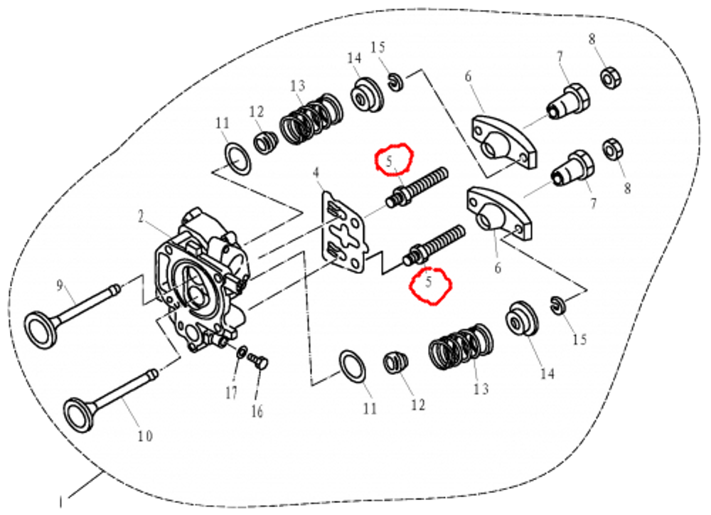 Parsun Шпилька 166F-010008