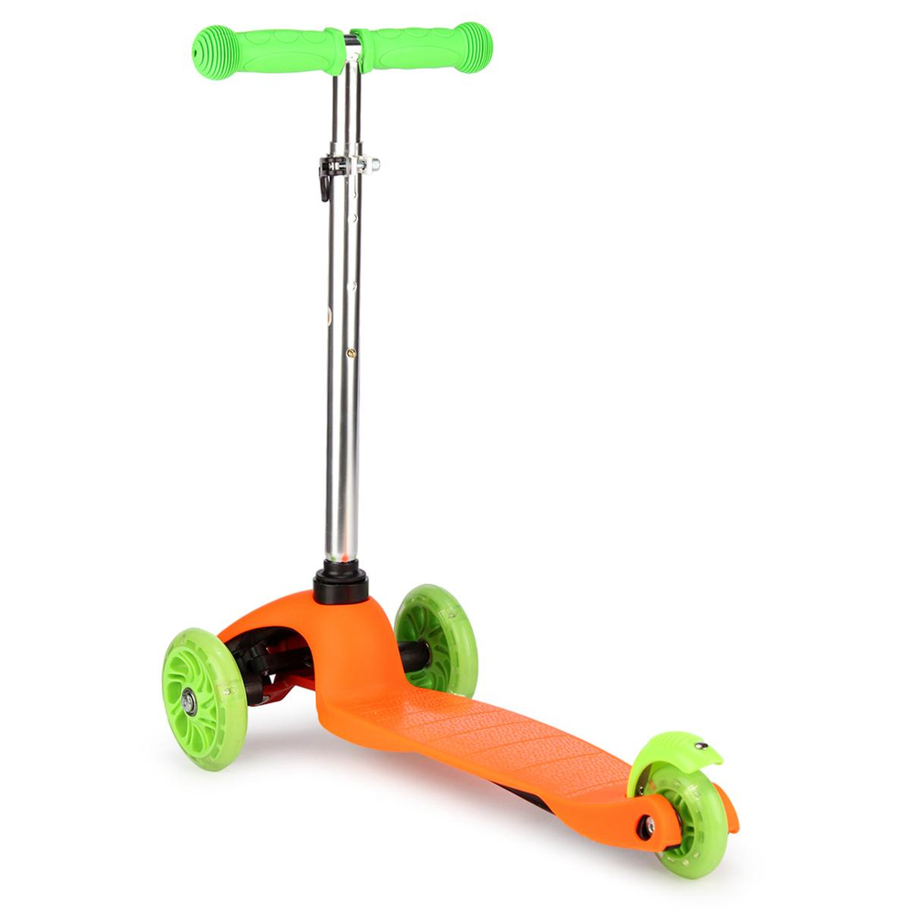 Самокат 3х кол.55см,макс.высота ручки62см,колесаPUсвет,макс.вес45кг