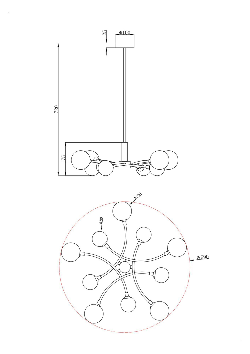 Люстра Freya FR5116PL-10BS