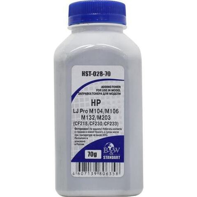 Тонер для картриджей HP CF218/CF230A, Canon CRG-047, CRG-051 (70г) B&W Standart