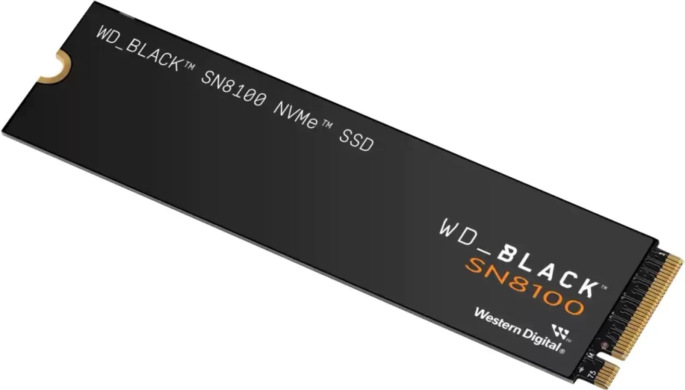 Твердотельный накопитель 1000GB SSD WD BLACK SN8100 M.2 2280 NVMe R14900/W11000 WDS100T1X0M-00CMT0