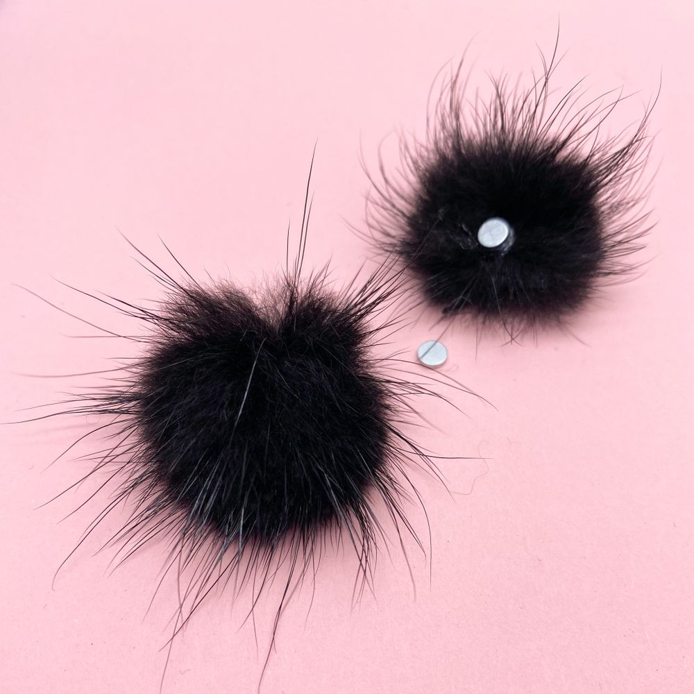 Zoo Пушок на магните черный для дизайна ногтей