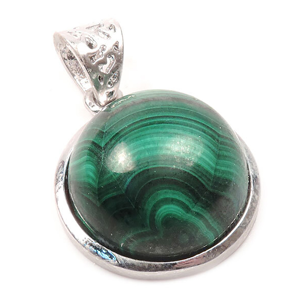 Кулон "Круг" малахит асс.