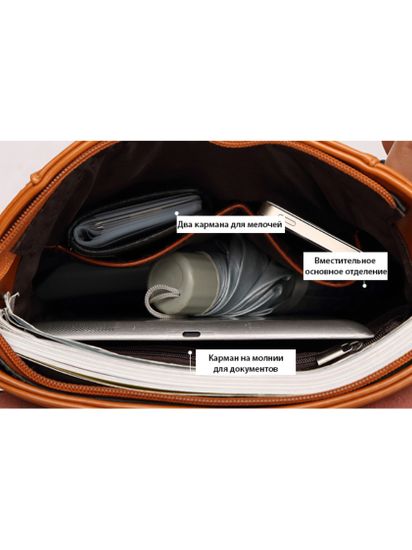 Рюкзак женский из экокожи Конверт 2.0. Черный