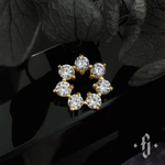 Накрутка "Dandelion" - Желтое золото - White CZ