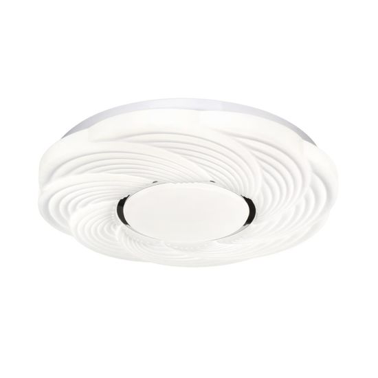 7687/DL PALE SN Светильник пластик/белый/серебристый LED 48Вт 4000К D390 IP43 BIGO