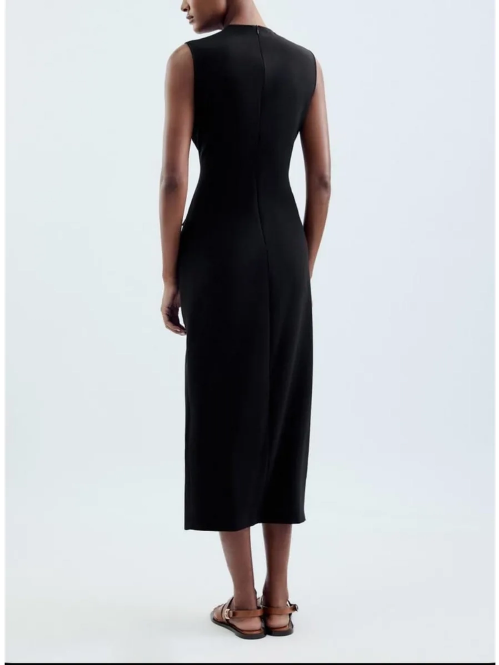 Платье миди с разрезом