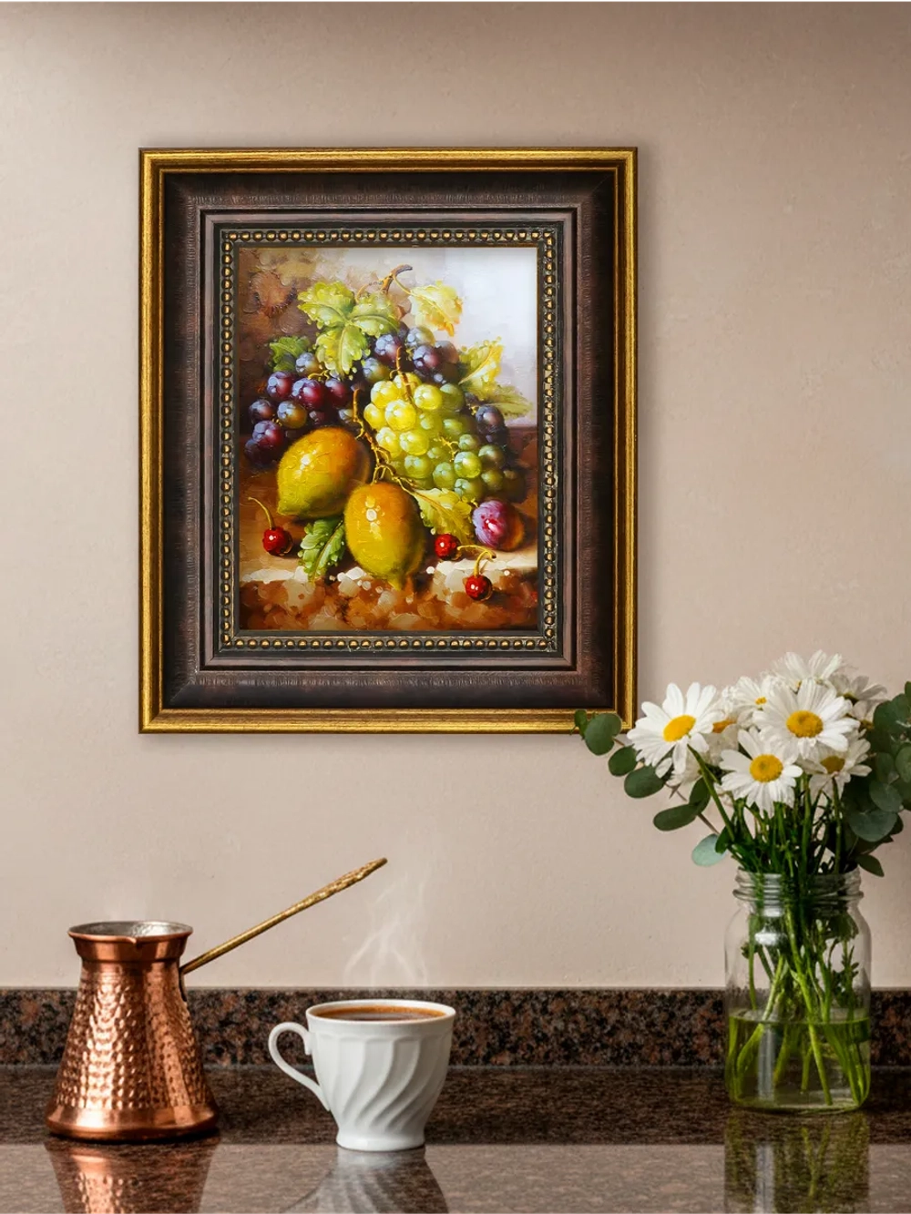 Картина настенная интерьерная в багетной раме 18*21 см